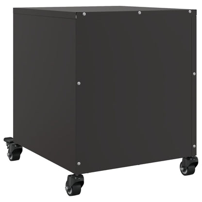Sleek Black Steel Bedside Cabinets Set - 36x39x43.5 cm (2 Pcs)