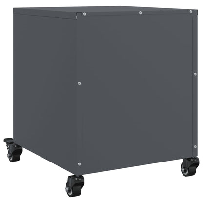 Anthracite Steel Bedside Cabinet 36x39x43.5 cm - Modern & Chic Design