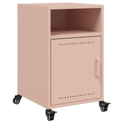 Pink Steel Bedside Cabinets Set of 2 - 36x39x59 cm