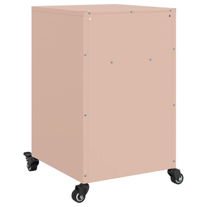 Pink Steel Bedside Cabinets Set of 2 - 36x39x59 cm