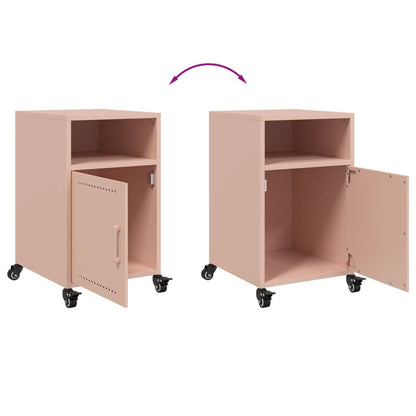 Pink Steel Bedside Cabinets Set of 2 - 36x39x59 cm