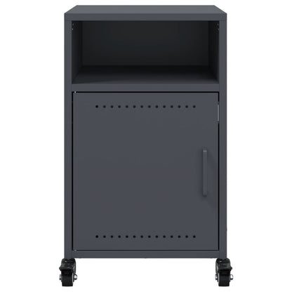 Anthracite Steel Bedside Cabinets 2pcs - 36x39x59 cm Modern Design