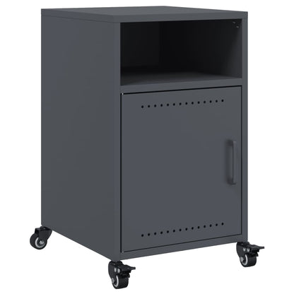 Anthracite Steel Bedside Cabinets 2pcs - 36x39x59 cm Modern Design
