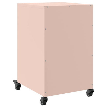 Stylish Pink Steel Bedside Cabinet 36x39x59 cm