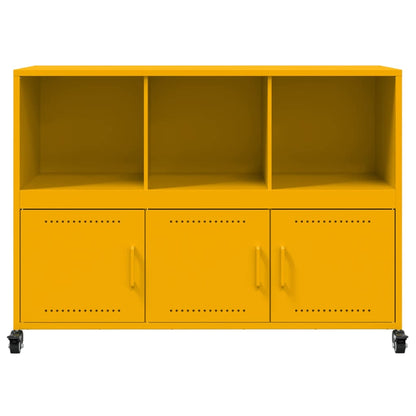 Mustard Yellow Steel Sideboard 100.5x39x72 cm