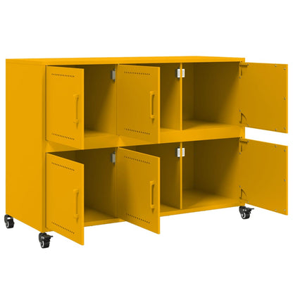 Sideboard Mustard Yellow 100.5x39x72 cm Steel
