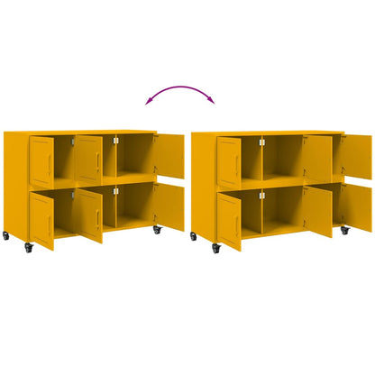 Sideboard Mustard Yellow 100.5x39x72 cm Steel