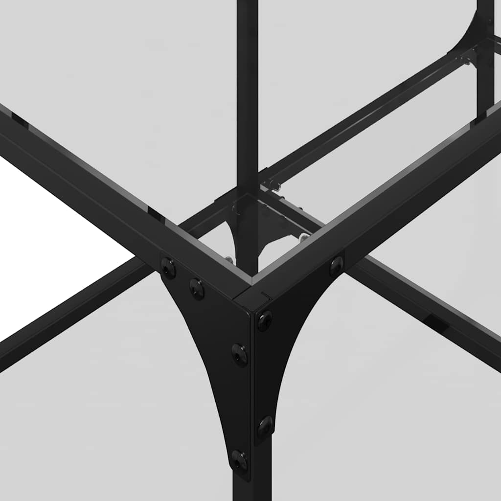 Coffee Table with Transparent Glass Top 78.5x40x40 cm Steel