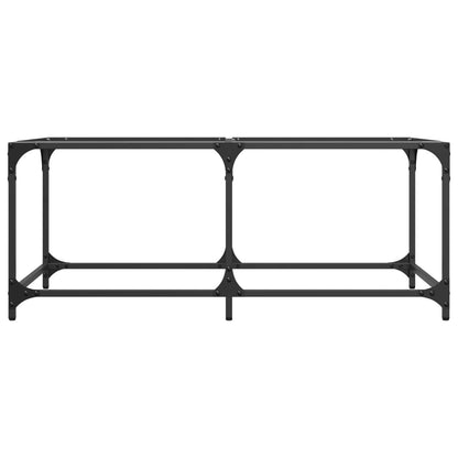 Coffee Table with Transparent Glass Top 98.5x50x40 cm Steel