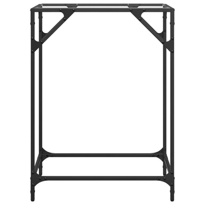 Steel & Glass Console Table - 60x35x81 cm, Transparent Top
