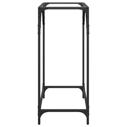 Steel & Glass Console Table - 60x35x81 cm, Transparent Top