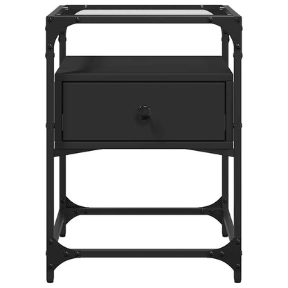 Bedside Cabinets 2 pcs Black 40x40x55 cm Engineered Wood