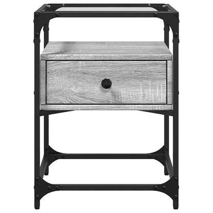 Grey Sonoma Engineered Wood Bedside Cabinet, 40x40x55 cm