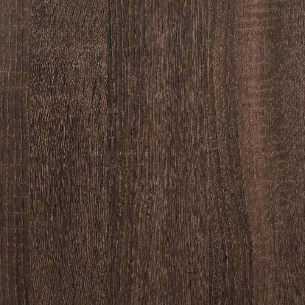 Brown Oak Bedside Cabinet - 40x40x55 cm Engineered Wood