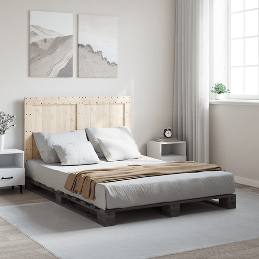 Bed Frame without Mattress  Grey 140x200 cm Solid Wood Pine