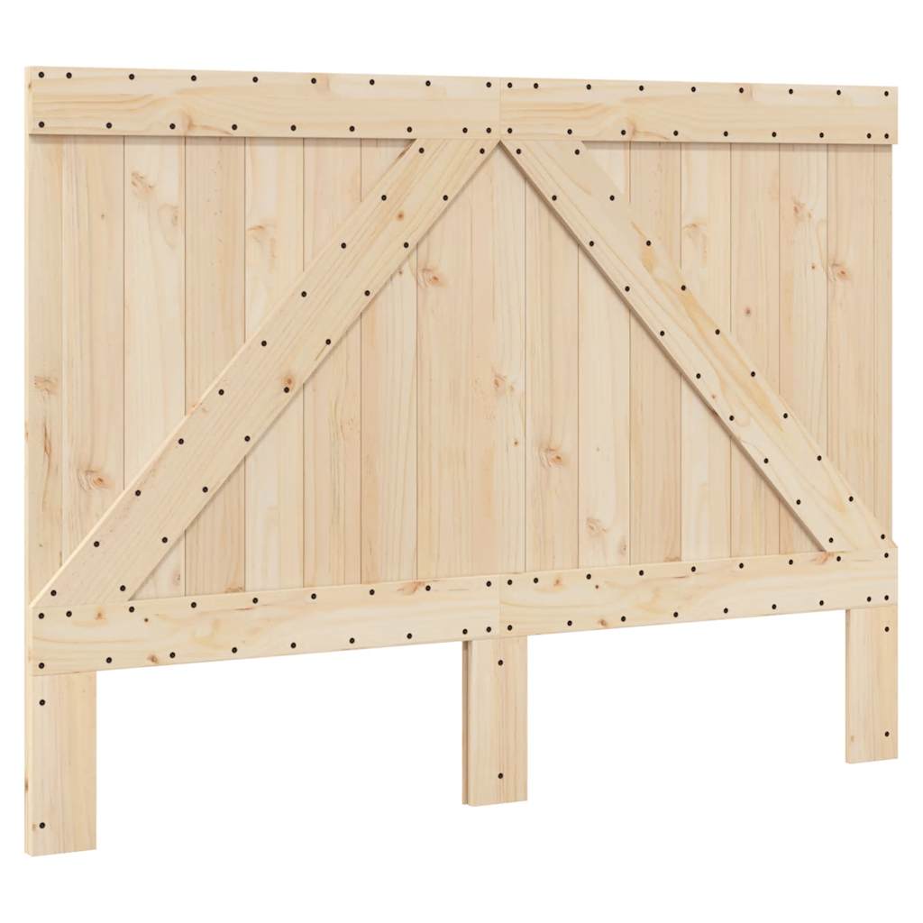 Bed Frame without Mattress with Headboard 140x200 cm Solid Wood