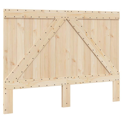 Bed Frame without Mattress with Headboard 140x200 cm Solid Wood