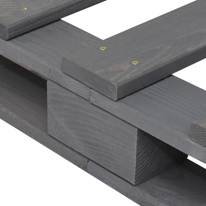 Bed Frame without Mattress  Grey 100x200 cm Solid Wood Pine