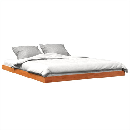 Solid Pine Wax Brown King Bed Frame 150x200 cm - No Mattress