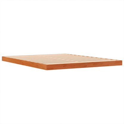 Solid Pine Wax Brown King Bed Frame 150x200 cm - No Mattress