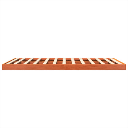 Solid Pine Wax Brown King Bed Frame 150x200 cm - No Mattress