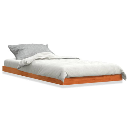 Wax Brown Solid Pine Bed Frame, 75x190 cm, Small Single Size