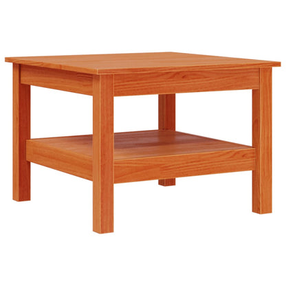 Coffee Table Wax Brown 55x55x40 cm Solid Wood Pine