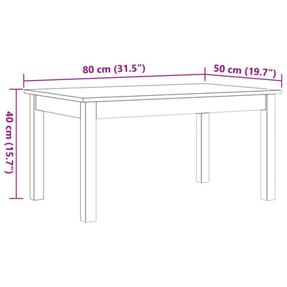 Coffee Table Wax Brown 80x50x40 cm Solid Wood Pine