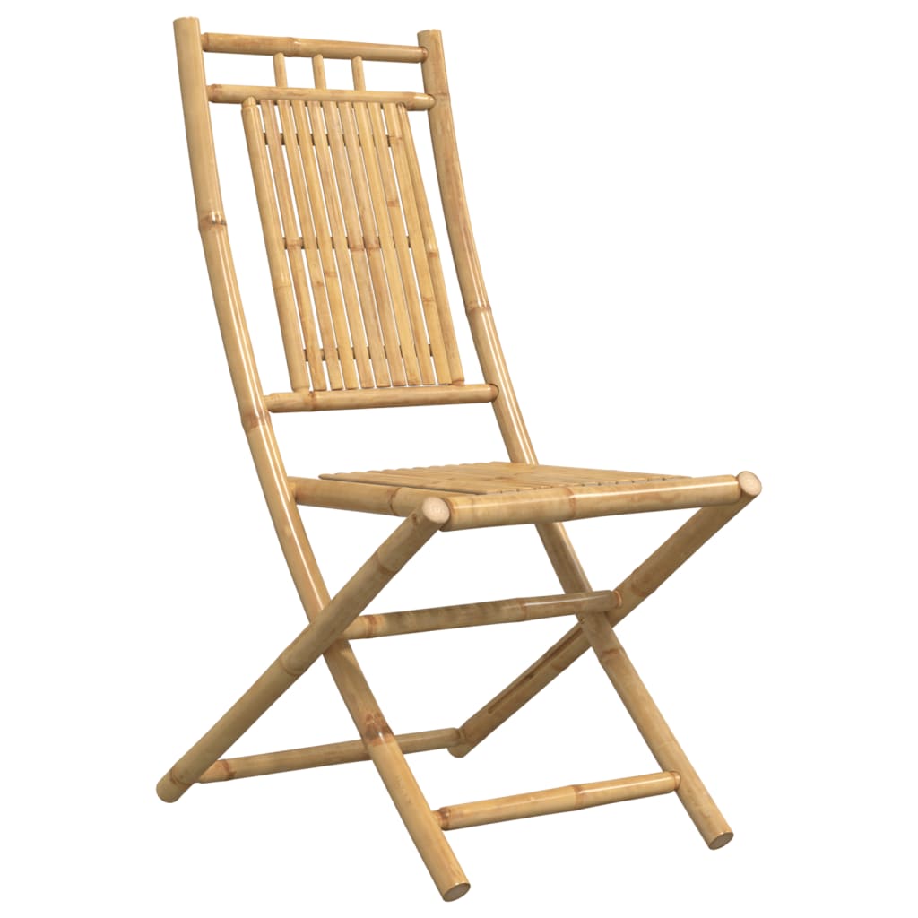 Bamboo Folding Garden Chairs Set of 2 - 46x66x99 cm