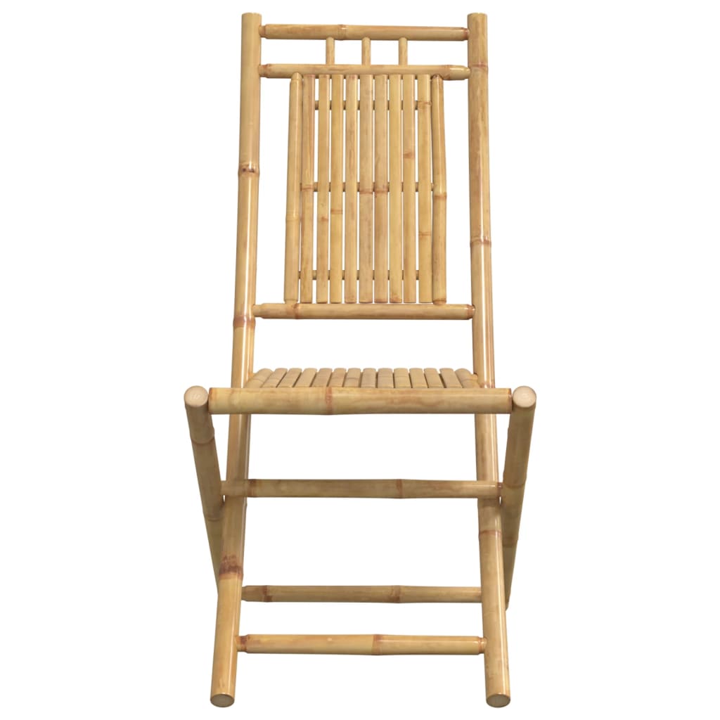 Bamboo Folding Garden Chairs Set of 2 - 46x66x99 cm