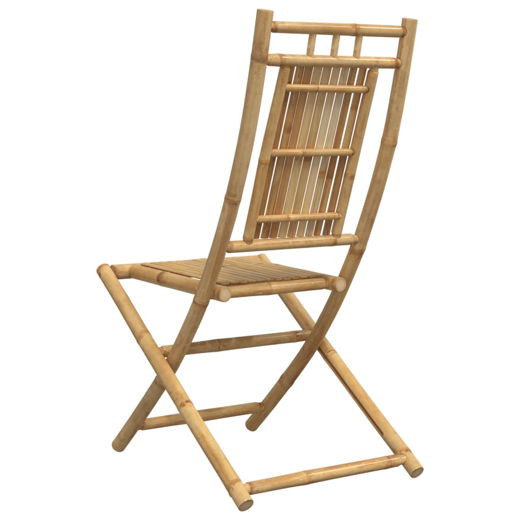 Bamboo Folding Garden Chairs Set of 2 - 46x66x99 cm