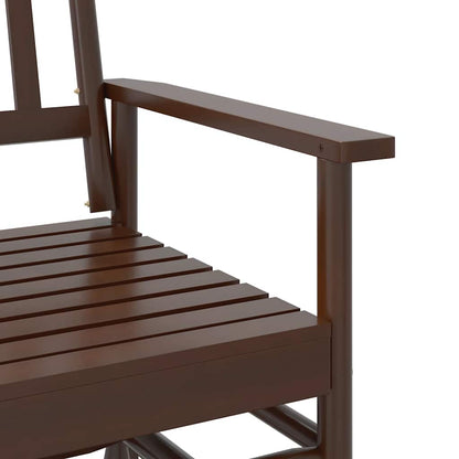 Solid Wood Poplar Glider Bench, Brown 118x70x104.5 cm