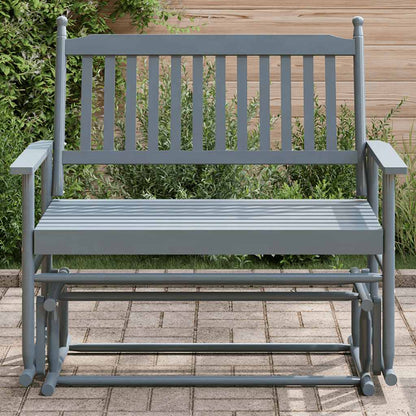 Solid Wood Poplar Glider Bench, Grey 118x70x104.5cm