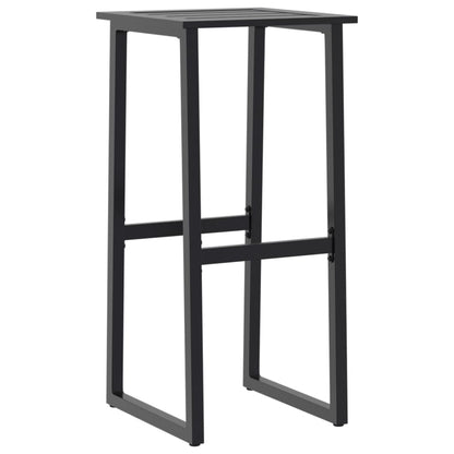 Sleek Black Bar Stools Set of 2 - Steel, 38x38x80 cm