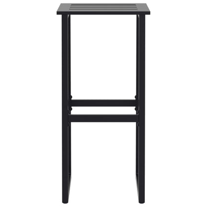 Sleek Black Bar Stools Set of 2 - Steel, 38x38x80 cm