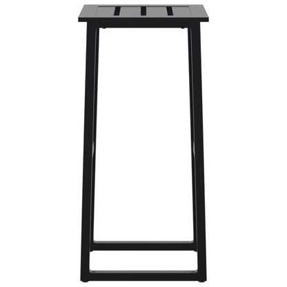 Sleek Black Bar Stools Set of 2 - Steel, 38x38x80 cm