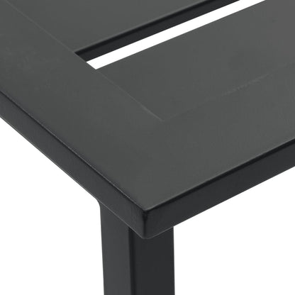 Sleek Black Bar Stools Set of 2 - Steel, 38x38x80 cm