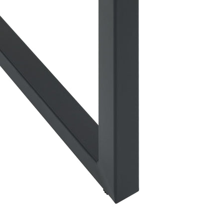 Sleek Black Bar Stools Set of 2 - Steel, 38x38x80 cm