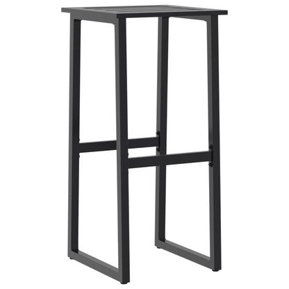 Black Bar Stools Set of 4 - Steel, 38x38x80 cm, Powder-coated