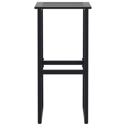 Black Bar Stools Set of 4 - Steel, 38x38x80 cm, Powder-coated
