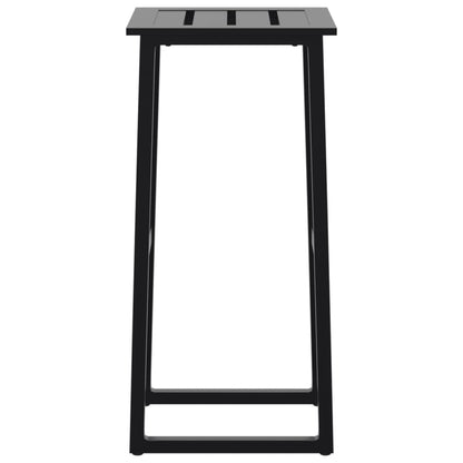 Black Bar Stools Set of 4 - Steel, 38x38x80 cm, Powder-coated