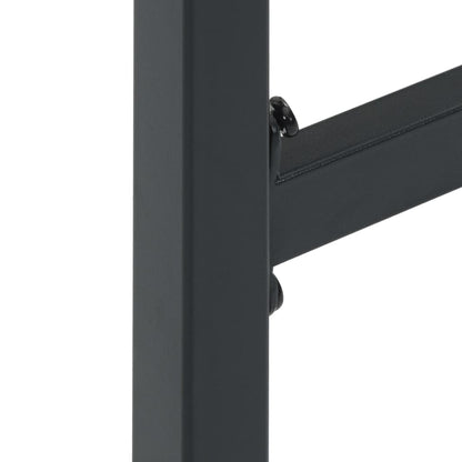 Black Bar Stools Set of 4 - Steel, 38x38x80 cm, Powder-coated