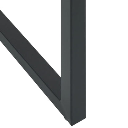 Black Bar Stools Set of 4 - Steel, 38x38x80 cm, Powder-coated