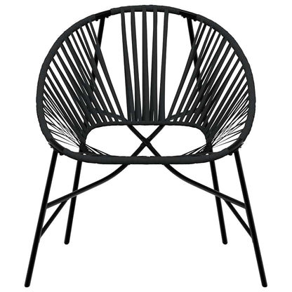 Black Poly Rattan Garden Egg Chair - Stylish Outdoor Seating