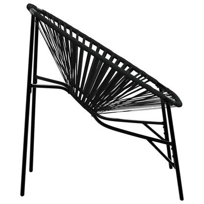 Black Poly Rattan Garden Egg Chair - Stylish Outdoor Seating