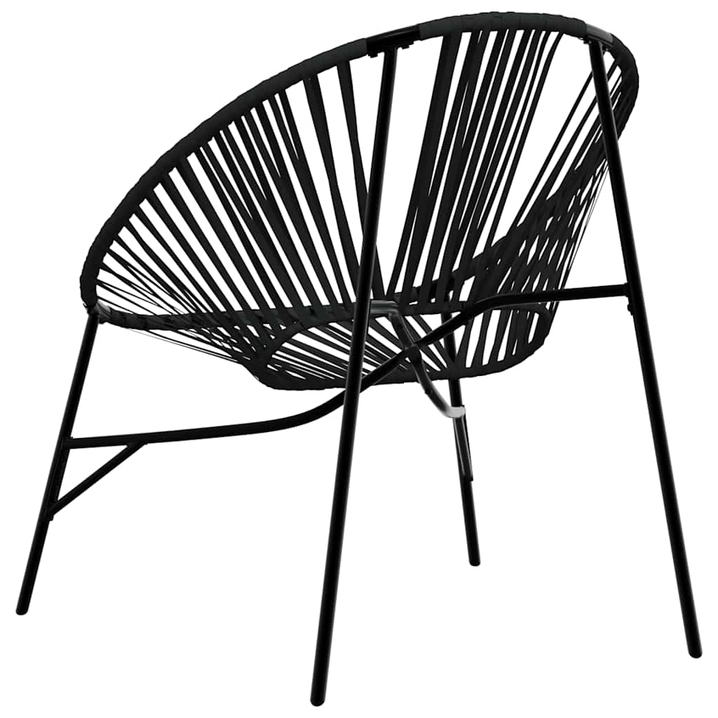 Black Poly Rattan Garden Egg Chair - Stylish Outdoor Seating