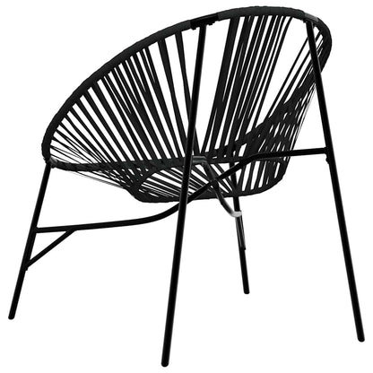 Black Poly Rattan Garden Egg Chair - Stylish Outdoor Seating