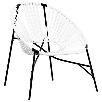 Stylish Black & White Poly Rattan Garden Egg Chair