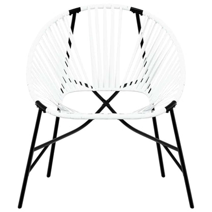 Stylish Black & White Poly Rattan Garden Egg Chair