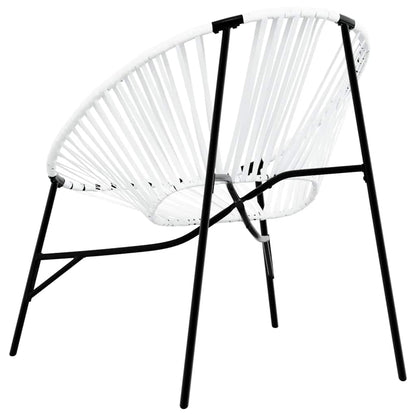 Stylish Black & White Poly Rattan Garden Egg Chair